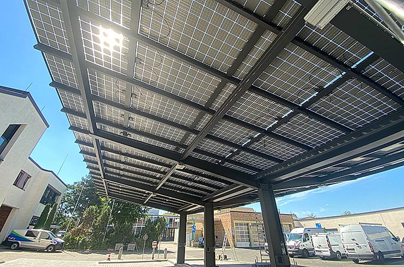 Welser Energiegewinnung Stahlprofile Unterkonstruktion